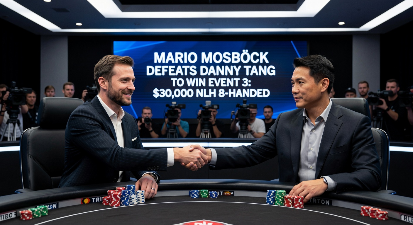 Players gathered around the final table during the Triton Poker Series event in Budva