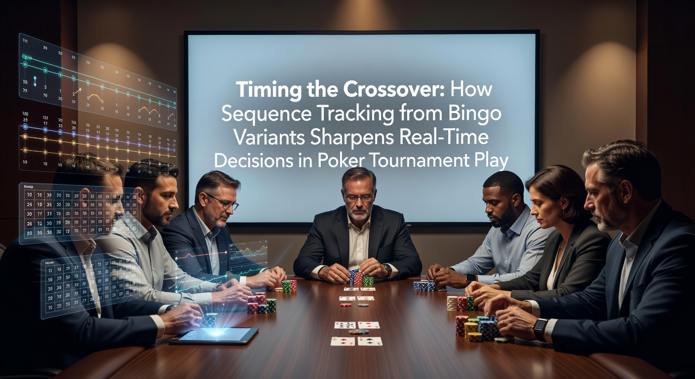 Poker tournament players analyzing sequences at multiple tables during a major event